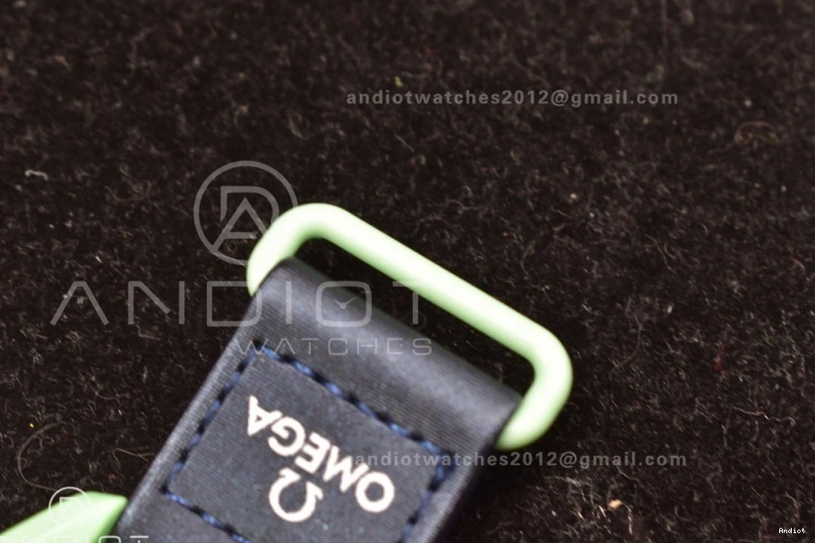 Strap Omega Nylon Earth Moonwatch to Bioceramic x on Quartz Swatch Mission 1228